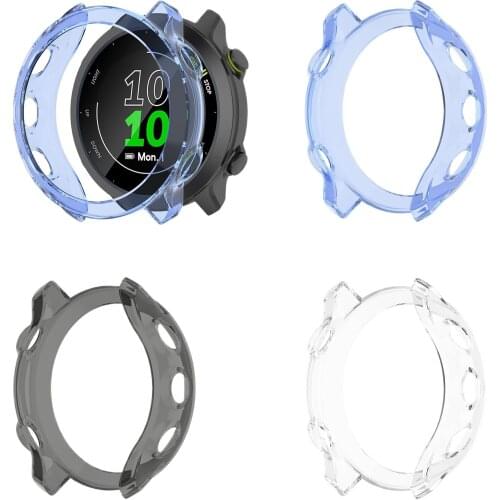 2PC/ lots Protective Case For Garmin Forerunner 55 158 SmartWatch Cover Protector Shell Frame bumper Clear Soft TPU Accessories