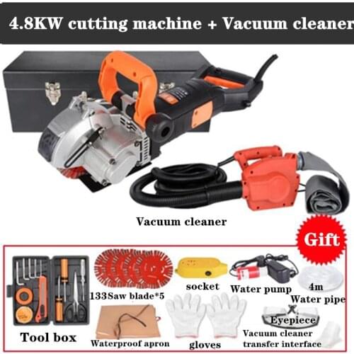 220V Electric Wall Chaser Groove Cutting Machine Wall slotting machine Steel Concrete cutting machine 4.8KWFree shipping