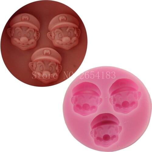 3 hold Cartoon Super Man Silicone Fondant Soap 3D Cake Mold Cupcake Jelly Candy Chocolate Decoration Baking Tool Moulds FQ1983