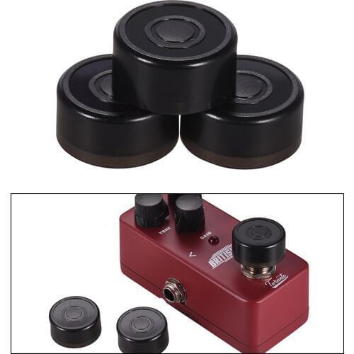 Electric Guitar Foot Switch Top Protector 3 Pack ABS Bumper Guitar Effect Pedal Accessories Black
