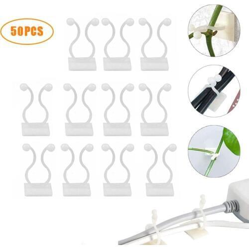 50PCS Invisible Wall Vines Fixture , Plant Climbing Wall Fixture Clips, for Home Garden Wall Sticky Hook Middle CNIM Hot