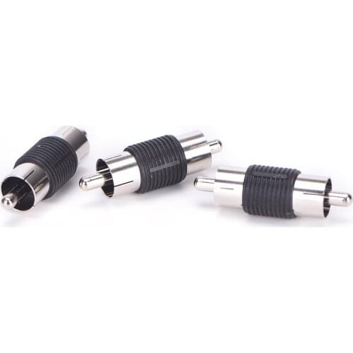 6pcs RCA Male to Male AV Audio Video Plug Jack Extension Cable Connector Monitor Adapter
