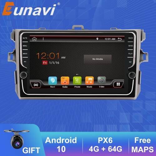 Eunavi DSP 2 DIN Android system car multimedia radio player for Toyota Corolla E140/150 2007-2011 auto radio gps navigation WIFI