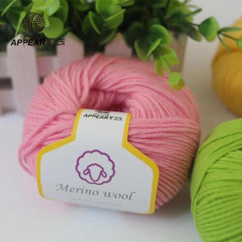 Free Shipping 300g(50g*6pcs) 100% Merino Wool Thick Warm Yarn Thread For Hand Knitting Crochet Scarf Sweater Coat Gloves Hat