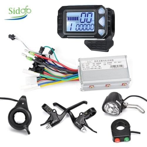 24V-48V Ebike Brushless Controller 250W 350W 500w Electric Scooter Bike Display Throttle Brake Lever Light E-Bike Accessories