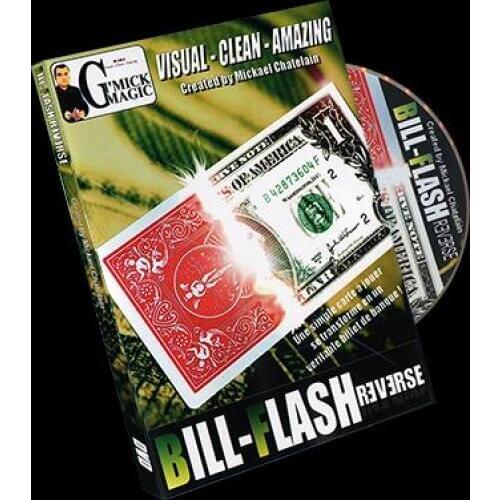 Bill Flash Reverse By Mickael Chatelain - Trick,Close Up Magic Props,Gimmick,Illusions,Street Magic,Magia Toys