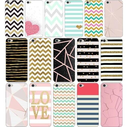 282H stripe gold glitter Wavy pattern Silicone Soft Tpu Cover phone Case for xiaomi redmi 4a 6a 4x note 5a pro mi a1