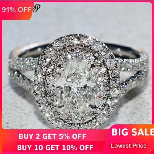 Choucong Luxury Real Soild 925 sterling Silver ring Oval cut AAAAA Zircon Engagement Wedding Band Rings For Women men Bijoux