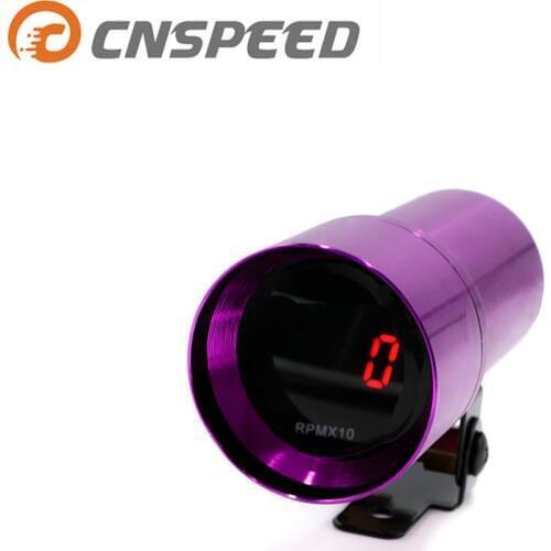 CNSPEED 37mm auto car automatic tachometer Red digital LED meter speed motor DGT8105P digital display tachometer YC100150