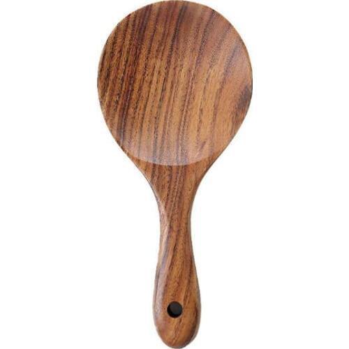 Wooden Rice Paddle Spatula Kitchen Solid Wood Rice Potato Serving Spoons Scoop Wood Cooking Utensils Kitchenware SN2431