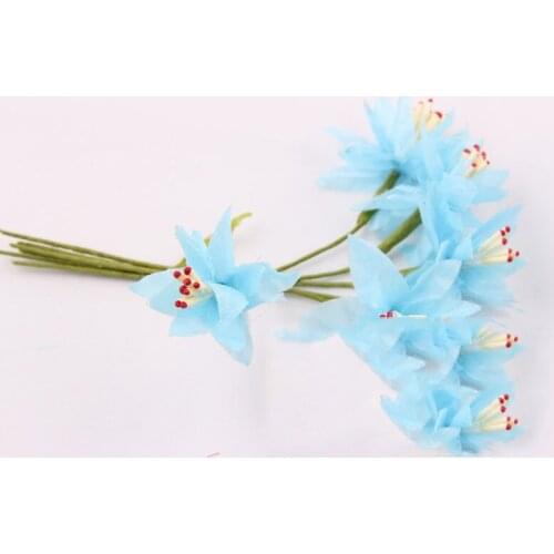 Diy Yarn Flower 3cm head Multicolor handmade Mulberry artificial flowers wedding candy box decoration