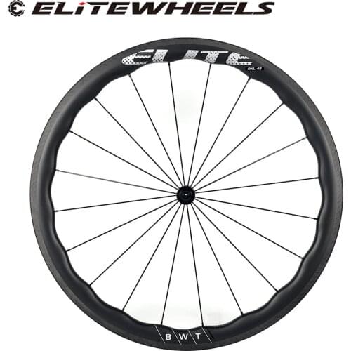 ELITEWHEELS BWT Road Carbon Wheelset DT SWISS 350 240 180 Hub Sapim Cx Ray Aerodynamics Wheel 45mm Depth Tubeless Compatible Rim