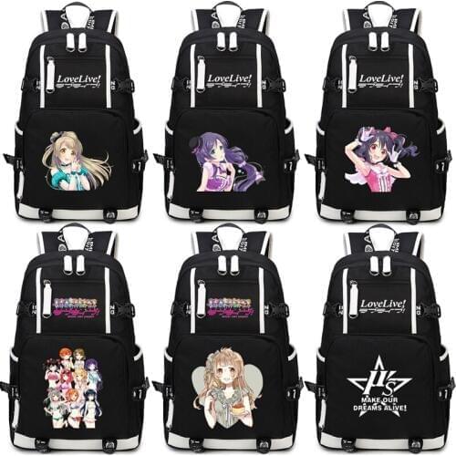 Anime Love Live Backpack Cosplay Lovelive Kotori Minami Canvas Bag Schoolbag Travel Bags