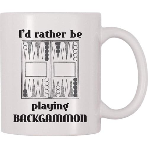 Id Rather Be Playing Backgammon Coffee Mug (11 oz)