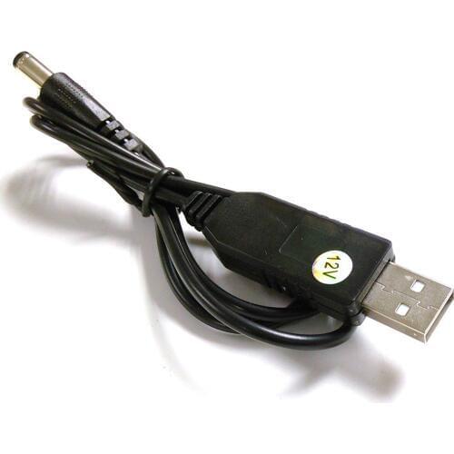 5v usb to 12v DC 5.5/2.1 power voltage increase adsl modem power adapter cable