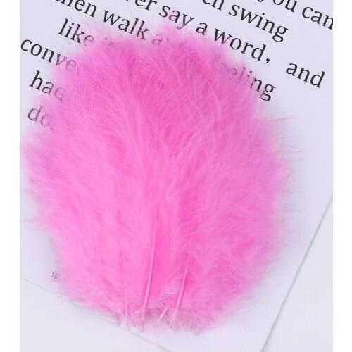 Colorful Marabou Feathers DIY Jewelry Making 4-6 Inch Fluffy Turkey Feather for Crafts Dream Catcher Plumas Wedding Dress Decor