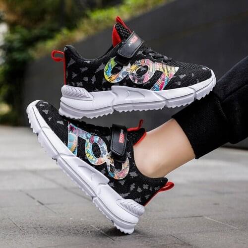 2021 Toddler Girls Casual Shoes Light Mesh Sneakers Kids Autumn Children Tenis Cute Sport Cartoon Female Running Sock Footwear