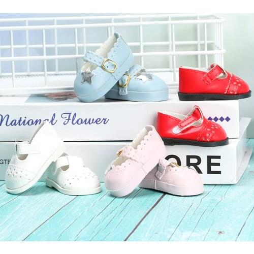 6.5cm Doll Shoes PU Leather Mini Shoes for 16 Inches Dolls Toys Clothing Cute Dolls Decoration Doll Accessories Kids Toy Gifts