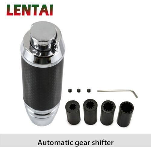 LENTAI For Peugeot 206 307 407 308 Kia rio ceed sportage 2017 cerato 1Set Carbon Fiber Car Gear Shift Shifter Lever Knob Button