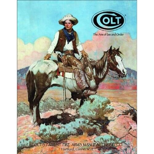 Metal Plate of Colt "tex and Patch" 20X30 Tin Sign