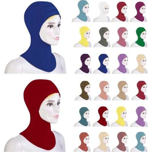 Muslim Women Underscarf Hijab Neck Cover Head Bonnet Amira Islamic Turban Hat Niquabs Prayer Hat Ninja Neck Cover Hat Fashion