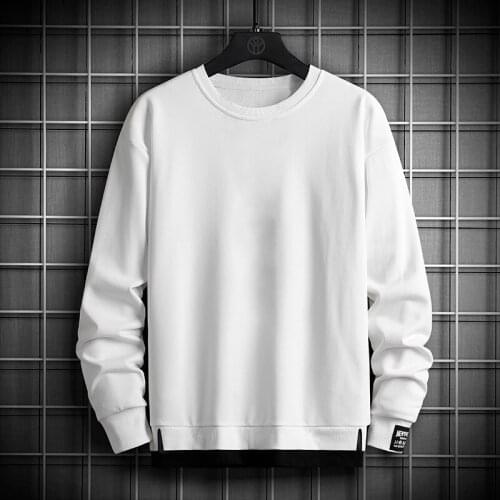 Men Summer Casual Fake 2 Pieces Hoodie Cotton Sweatshirt O-Neck Thin Leisure Loose All-Match Pullover Solid Color Streetwear