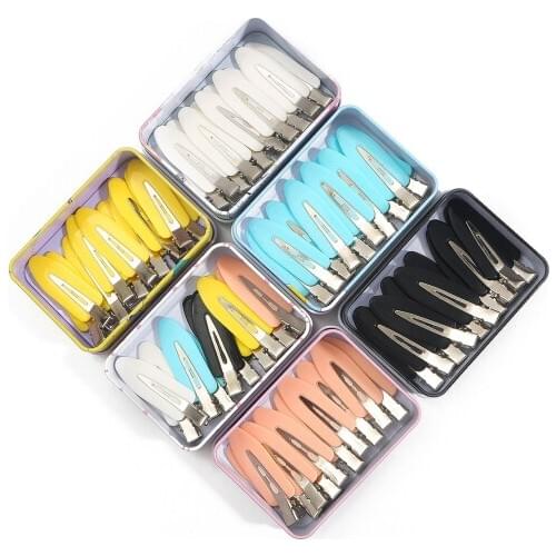 Box set Seamless No Bend Hair Clips No Crease No Mark Pin Curl Hair Clip Mixed Color for Makeup Hair Styling Bang Clips
