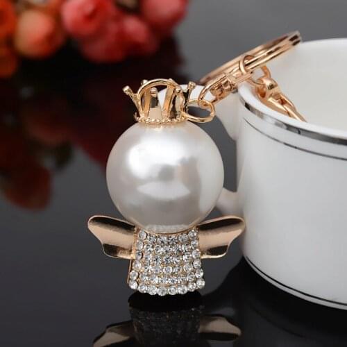 New Angel Girl New Keychain Bag Pendant Angel Girl Zinc Alloy Key chain Metal Key Holder EH836