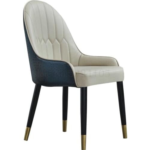 Nordic Dining Chair Modern Minimalist Home Light Luxury Designer Chair Hotel Restaurant Leisure Talk Leather Art Chair