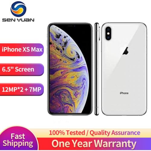 Original Apple iPhone XS Max 6.5" RAM 4GB ROM 64GB/256GB/512GB 4G LTE Mobile Phone IOS A12 Bionic 3174mAh NFC Unlock Used iPhone