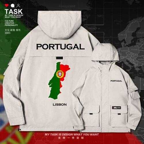 Portugal Portuguese PRT men jacket hooded map nation flag printed chaquetas hombre fashion streetwear for men clothes autumn
