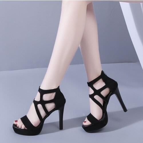 Hollow out Sandal for woman Fashion Platform Sexy party Sandals woman shoes summer Fish Mouth Zipper Sandal chaussures