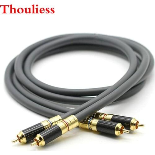 Thouliess HIFI M850SW Signal Cabel Hi-end Single Crystal Copper Audio Corld Wire Line RCA Interconnect Audio Cable