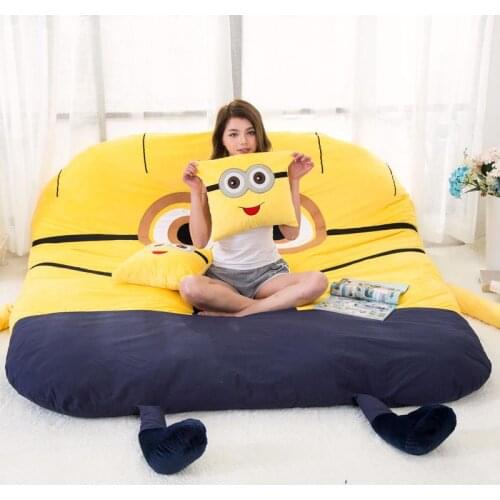 Bean Bag Moisture-Proof Tatami Mats Cartoon Cute Bed Double Creative Bedroom Cushion Children 's Bed Stuffed soft sofa bed