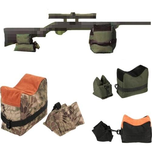 Military Sniper Shooting Rifle Bag Tactical Front Rear Bag Target Shooting Unfilled Sandbag Support Gun Bench Bag