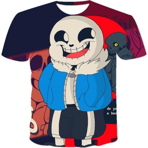 Funny Anime Game Undertal printed Kids T shirt, Fashion Casual Loose Big Size Boys And Girls, Men/Women Short-sleeved Top Tees