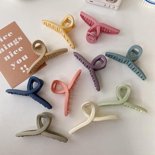 Frosted Cross Hair Clips Hair Claw for Women Acrylic Hairpins Hair Crab Claws Girls Make UP Washing Tool Accessories Decoration