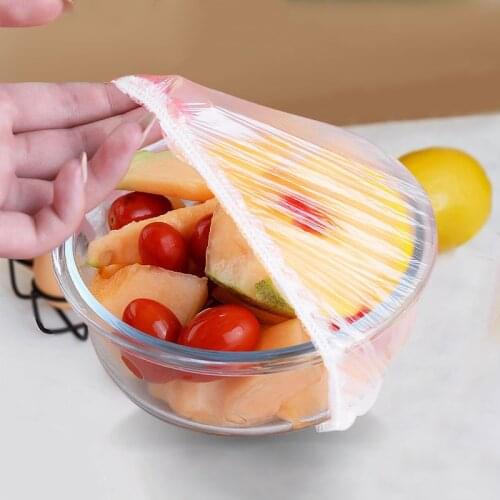 100PCS Reusable Durable Food Storage Covers for Bowls Elastic Plate Silicone Lid Covers Vacuum Bags For Kitchen Food Fresh Seal