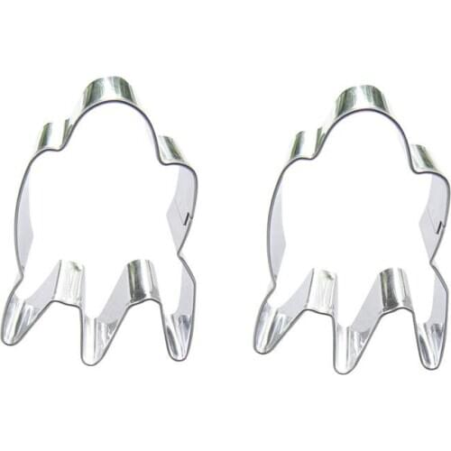 Rocket shape 2 piece biscuit cutting molds, baking tools, cake decorating soft candy tools