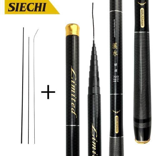 2019 New Ultra-hard Ultra-lightweight Fishing Rod Pole Rod 3.6-7.2M Carbon Fishing Rod Comfortable Durable Lightweight Stylish