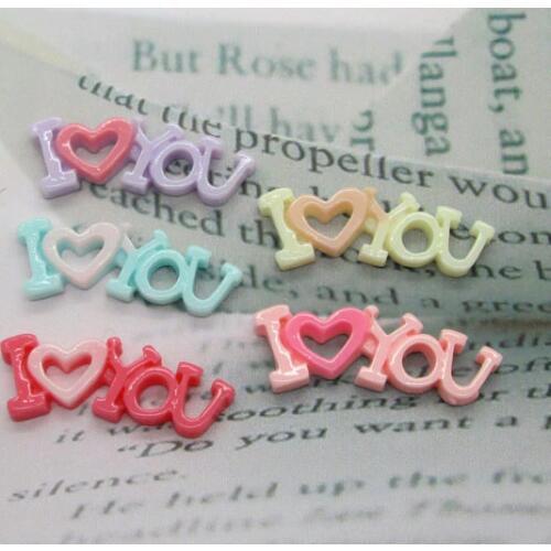 50Pcs Resin Mixed Letter Crafts Flatback Cabochon Scrapbooking Decorations Fit Hair Clips Embellishments Beads Diy