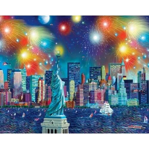 5D Diamond Embroidery Fireworks Scenery Cross Stitch DIY Square Diamond Painting Full Diamond rhinestones Home Decor gift