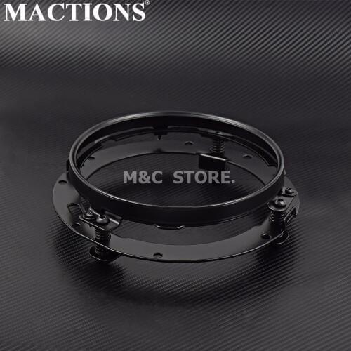 7" LED Headlight Mounting Ring Bracket Adapter For Harley Touring Street Glide Road King Electra 94-13 Heritage Softail Dyna