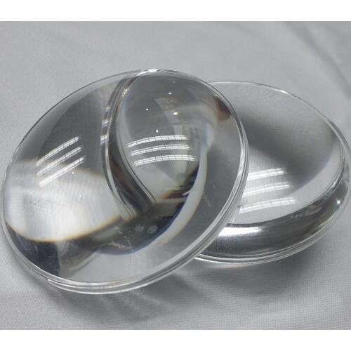 2PCS 40mm Diameter Aspheric PMMA Plastic Focal Length 16mm Plano LED Convex 3D Lens