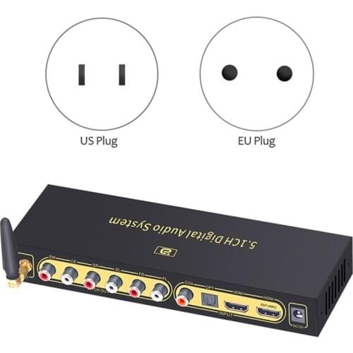 DTS 5.1CH Audio Decoder Bluethooth 5.0 DAC Coaxial to RCA DTSHD AC3