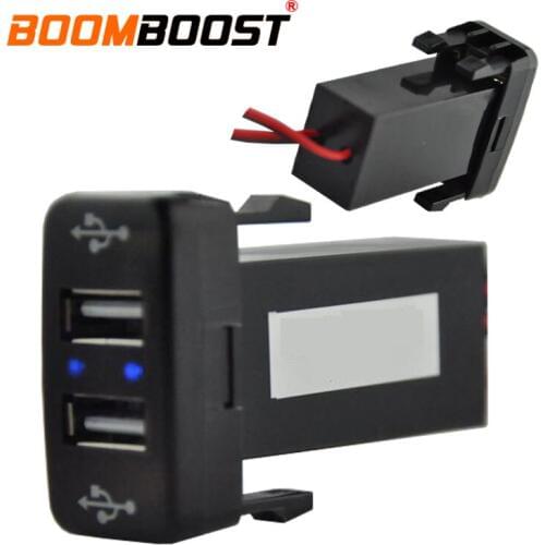 Hot for Suzuki ABS 12V 2.1A Dual USB Car Charger Socket Dashboard Phone Charger Interface Socket Car Charger