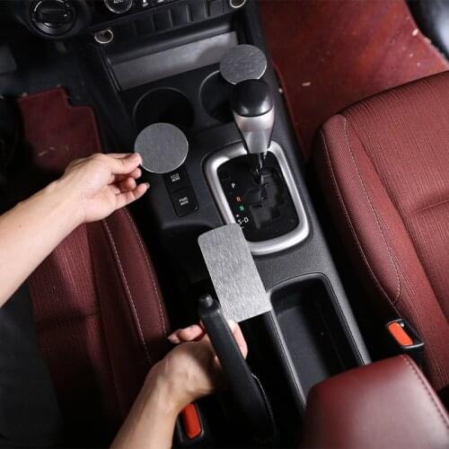 4 pcs For Toyota Hilux 2015-2020 Aluminum Alloy Car Central Control Cup Holder Storage Mat Car Interior Accessories