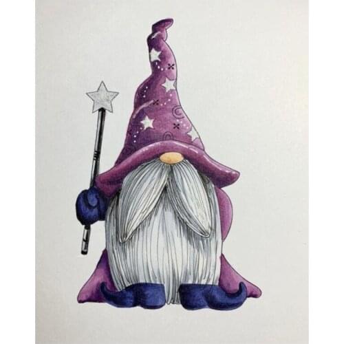 Gnome Holding Wishing Stick DIY Diamond Painting Decorative Drill Embroidery Cross Stitch Kits 5D Rhinestone Home Party Decor