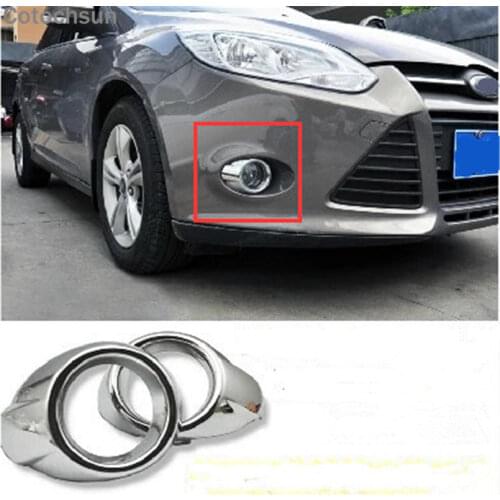 ABS Chrome front rear Fog lamp cover fog light trim cover case For ford focus 3 sedan hatchback 2012-2014 auto accessories