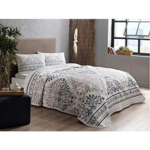 TAÇ Valencia Double Pique Set Blue -Pike: 200x230 cm Fitted bed sheet: 160x200 cm Standard pillowcase: 50x70 cm (2 pcs)